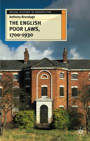 Cover of: The English Poor Laws, 1700-1930 (Social History in Perspective)