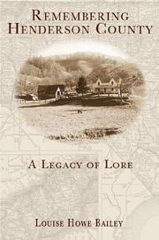 Cover of: Remembering Henderson County: a legacy of lore