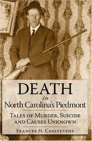 Cover of: Death in North Carolina's Piedmont by Frances H. Casstevens