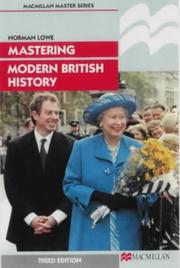 Cover of: Mastering Modern British History (Palgrave Master)