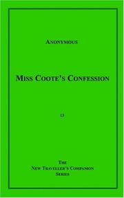 Cover of: Miss Coote's Confession by Anonymous