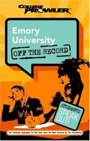 Cover of: Emory University: Off the Record by Jordan Pope-Roush