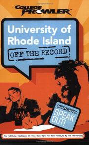 Cover of: University of Rhode Island: Off the Record by Jessica Pritz
