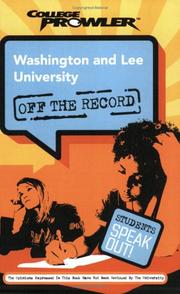 Cover of: Washington and Lee University: Off the Record