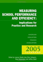 Cover of: Measuring School Performance And Efficiency by Leanna Stiefel