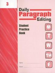 Cover of: Daily Paragraph Editing: Volume 3: Student Practice Book (Daily Paragraph Editing)