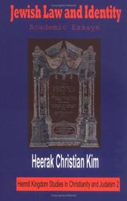 Cover of: Jewish law and identity by H. C. Kim