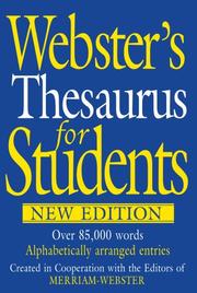 Cover of: Webster's Thesaurus for Students, New Edition