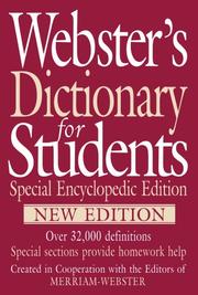 Cover of: Webster's Dictionary for Students, Special Encyclopedic Edition, New Edition