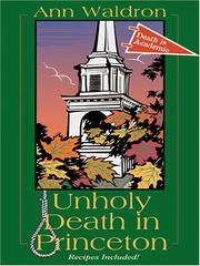 Cover of: Unholy death in Princeton by Ann Waldron