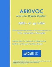 Cover of: Arkivoc 2003 (Vi) Commemorative for Prof. Anastasios Varvoglis by Mikael Begtrup
