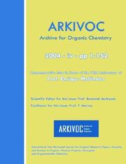 Cover of: Arkivoc 2004 (IV) Commemorative for Prof. Enrique Melýndez