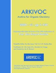 Cover of: Arkivoc 2004 (Vi) Commemorative for Prof. Otto Richard Gottlieb by G. S. R. Subba Rao