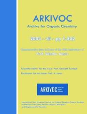 Cover of: Arkivoc 2004 (Vii) Commemorative for Prof. Sandor Antus
