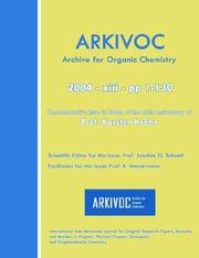 Cover of: Arkivoc 2004 (Xiii) Commemorative for Prof. Karsten Krohn