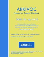 Cover of: Arkivoc 2002 (Ix) Commemorative for Prof. James Bull by Christian Stevens