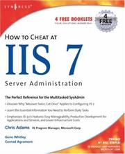 Cover of: How to Cheat at IIS 7 Server Administration (How to Cheat) (How to Cheat)