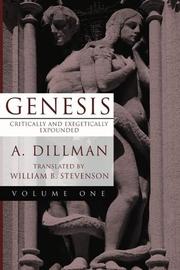 Cover of: Genesis by August Dillmann