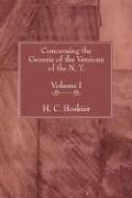 Cover of: Concerning the Genesis of the Versions of the N.T. 2 Volume Set