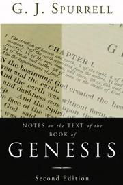 Cover of: Notes on the Text of the Book of Genesis by G. J. Spurrell