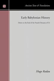 Cover of: Early Babylonian History by Hugo Radau