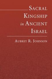 Cover of: Sacral Kingship in Ancient Israel