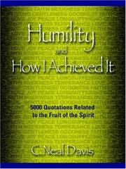 Cover of: Humility and How I Acheived It