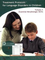 Cover of: Treatment Protocols for Language Disorders in Children, Vol. 1: Essential Morphologic Features