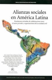 Cover of: Alianzas sociales en America Latina: Ensenanzas extraidas de colaboraciones entre el sector privado y organizaciones de la sociedad civil