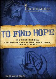 Cover of: TO FIND HOPE - MOTHER TERESA