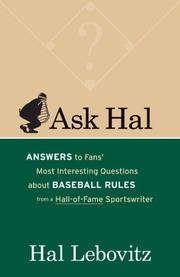 Cover of: Ask Hal by Hal Lebovitz