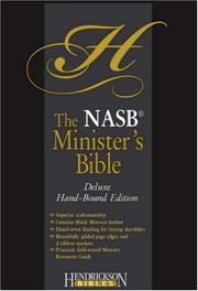 Cover of: The Nasb Minister's Bible: New American Standard, Black Morocco, Leather, Deluxe Hand-bound Edition