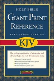 Cover of: Holy Bible: King James Version, Bonded Leather Giant Print Reference
