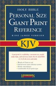 Cover of: KJV GIANT PRINT PERSONAL SIZE REF BIBLE BON BK: King James Version, Black Bonded Leather, Personal Size Giant Print Reference Bible