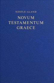 Cover of: Nestle-aland Novum Testamentum Graece | 