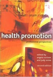 Cover of: Health Promotion: Professional Perspectives