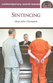 Cover of: Sentencing: A Reference Handbook (Contemporary World Issues)