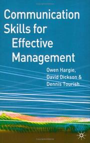 Cover of: Communication skills for effective management