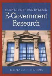 Cover of: Current Issues And Trends in E-Government Research (Advances in Electronic Government Research) (Advances in Electronic Government Research)