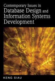 Cover of: Contemporary Issues in Database Design and Information Systems Development (Advances in Database Research Series) (Advances in Database Research Series)