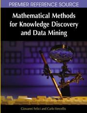 Cover of: Mathematical Methods for Knowledge Discovery and Data Mining