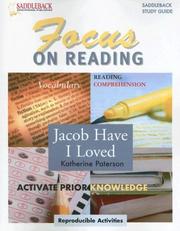 Cover of: Jacob Have I Loved Reading Guide (Saddleback's Focus on Reading Study Guides)