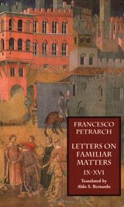 Cover of: Letters on Familiar Matters (Rerum Familiarium Libri): Vol. 2: Books IX-XVI