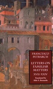 Cover of: Letters on Familiar Matters (Rerum Familiarium Libri): Vol. 3: Books XVII-XXIV