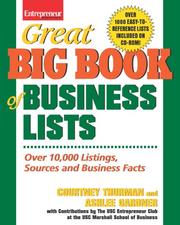Cover of: Entrepreneur's great big book of lists: all the info you need to run a small business