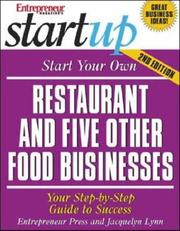 Cover of: Start Your own Restaurant and Five Other Food Businesses (Startup) by Jacquelyn Lynn
