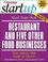 Cover of: Start Your own Restaurant and Five Other Food Businesses (Startup)