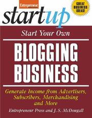 Cover of: Start Your Own Blogging Business (Startup) by Entrepreneur Press, J.S. McDougall