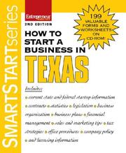 Cover of: How to Start a Business in Texas (How to Start a Business in )