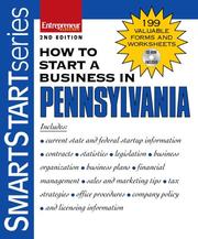 Cover of: How to Start a Business in Pennsylvania (How to Start a Business in ) | Entrepreneur Press